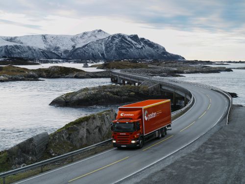 Lastebil fra Posten i norske forhold